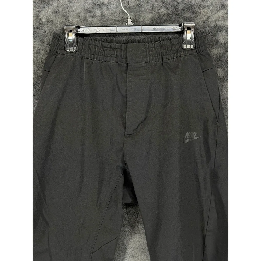 Nike Sportswear Bonded Woven Pants Black Tapered Joggers AR3221-010 Mens Medium - Picture 2 of 12